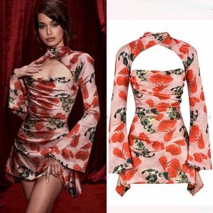 house of cb mulberry strapless corset dress House Of Cb Loubella Corseted Satin Mini Dress - Mulberry